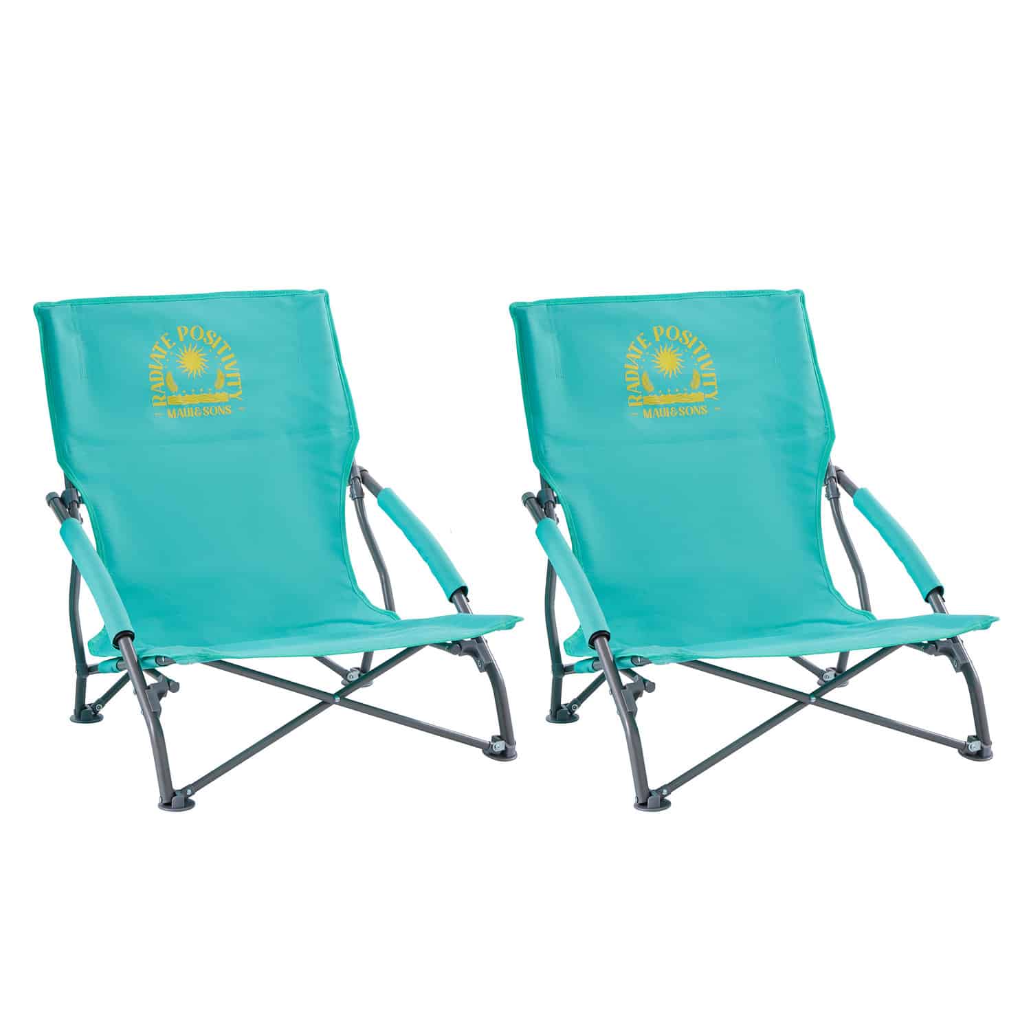 Sling Back Chair (Teal, 2 Pack)